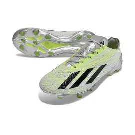 Adidas Crazyfast Strung+ FG Soccer Cleats -  Grey Two Core Black Lucid Lemon