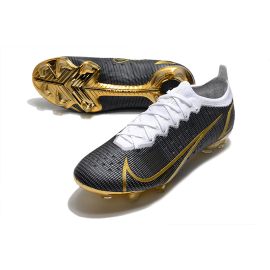 Nike Mercurial Vapor 14 Elite FG Soccer Cleats Black Gold White