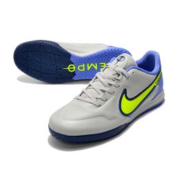 Nike Tiempo Legend 9 IC Soccer Cleats Grey Fog Volt Sapphire