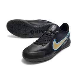 Nike Tiempo Legend 9 Elite IC Soccer Cleats Blue Black Gold