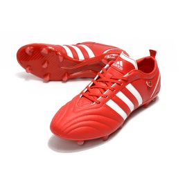 adidas adiPURE FG Leather Cleats - Red White