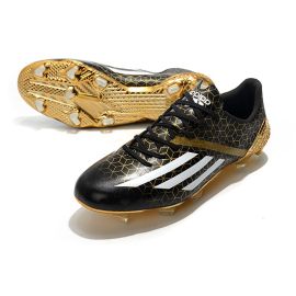 Adidas F50 Ghosted Adizero Crazylight FG Core Black Cloud White Gold Metallic