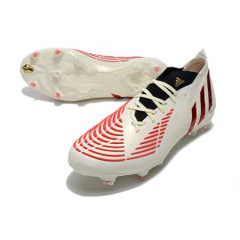 Adidas Predator Edge .1 FG Showdown - Off White Vivid Red Gold Metallic