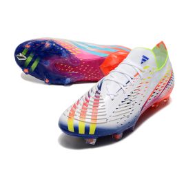 adidas Predator Edge .1 Low FG Al Rihla - White/Solar Yellow/Power Blue