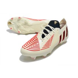 Adidas Predator Edge .1 Low FG Showdown - Off White Vivid Red Gold Metallic