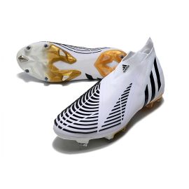 Adidas Predator Edge + FG Al Hilm White Black Metallic Gold