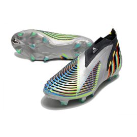 adidas Predator Edge + FG Beyond Fast - Silver Metallic/Core Black/Solar Green