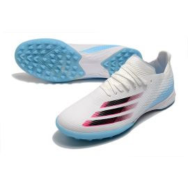 Adidas X Ghosted.1 TF White Blue Pink Cleats