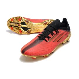 Adidas X Speedflow .1 FG Showdown - Vivid Red Gold Metallic Core Black