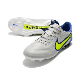 Nike Tiempo Legend 9 Elite FG Soccer Cleats Grey Fog Sapphire Volt