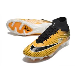 Nike Air Zoom Mercurial Superfly 9 Elite KM 201 FG Yellow Black White Orange