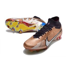 Nike Air Zoom Mercurial Superfly Elite 9 FG Gold Soccer Cleats - Metallic Gold