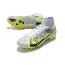 Nike Mercurial Superfly 8 Elite AG-PRO White Black Metallic Silver Volt