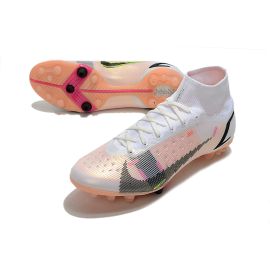 Nike Mercurial Superfly VIII Elite AG White Black Bright Crimson Pink Blast