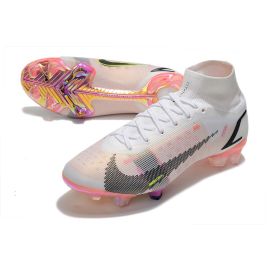 Nike Mercurial Superfly VIII Elite FG White Black Bright Crimson Pink Blast