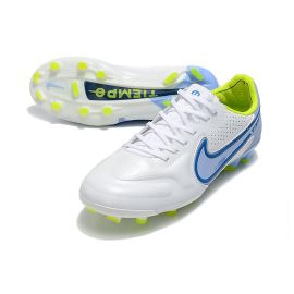 Nike Tiempo Legend 9 Elite FG - White Blue Volt