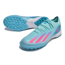 adidas X Crazyfast Messi x Miami .1 TF Soccer Cleats - Turquosie_Pink