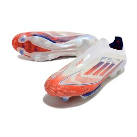 Adidas F50+ Elite Laceless FG Advancement Pack - Cloud White / Solar Red / Lucid Blue