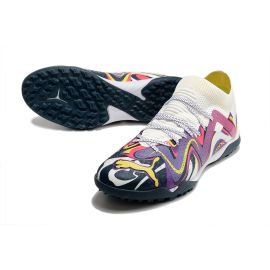 Puma Future Ultimate TF Creativity - Puma White Team Violet Fluro Yellow