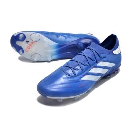 Adidas Copa Pure II+ FG Soccer Cleats - Lucid Blue White Solar Red