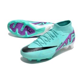 Nike Air Zoom Superfly 9 Academy FG Soccer Cleats - Aqua Green Purple White