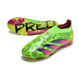 Adidas Predator Elite Laceless FG - Green Pink Core Black