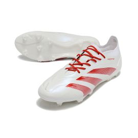 Adidas Predator + Elite FG - White Solar Red