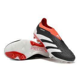 Adidas Predator Elite Laceless FG - Core Black White Solar Red