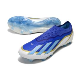 Adidas X CrazyFast.1 Laceless FG - Bright Royal White Gold