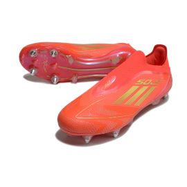 adidas F50 Elite Laceless SG - Solar Red/Gold Met/Bright Red