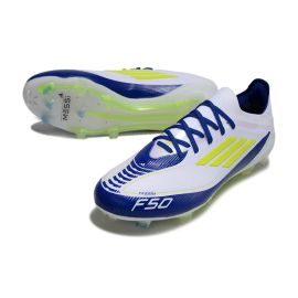 adidas F50 Elite Laces FG White Blue Volt