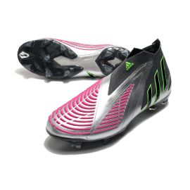 Adidas Predator Edge+ FG - Silver Metallic Shock Pink Green