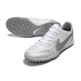 Nike Tiempo Legend 9 Elite TF Soccer Cleats Dazzling White Pure White Wolf Grey