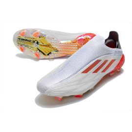 adidas X Speedflow + FG WhiteSpark - Footwear White_Iron Metal_Solar Red