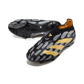 Adidas Predator Elite Laceless FG Black Gray Yellow