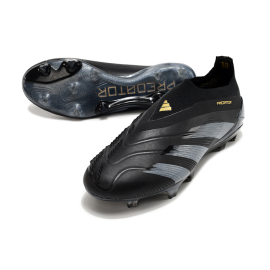 adidas Predator Elite Laceless FG - Black Black Vlot