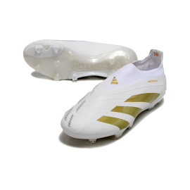 adidas Predator Elite Laceless FG - White Gold