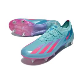 Adidas X Crazyfast Messi .1 SG-Pro Bienvenido a Miami - Flash AquaLucid Pink Lucid Cyan