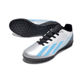 Adidas X Crazyfast Messi .4 TF Infinito - Silver Metallic Bliss Blue Core Black