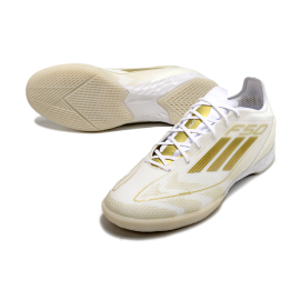 Adidas F50 Pro IN Indoor Footwear White Gold Metallic